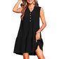 Tiered V-neck Sleeveless Button Front Summer Dress