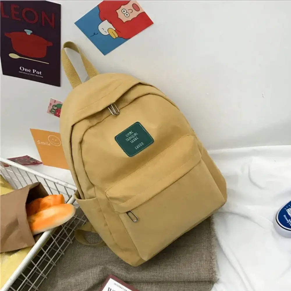 Women's Korean Corduroy Pastel School and Travel Backpack