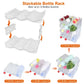 Stackable 12 Bottle Storage Rack 4 Tier Water Bottle Holder