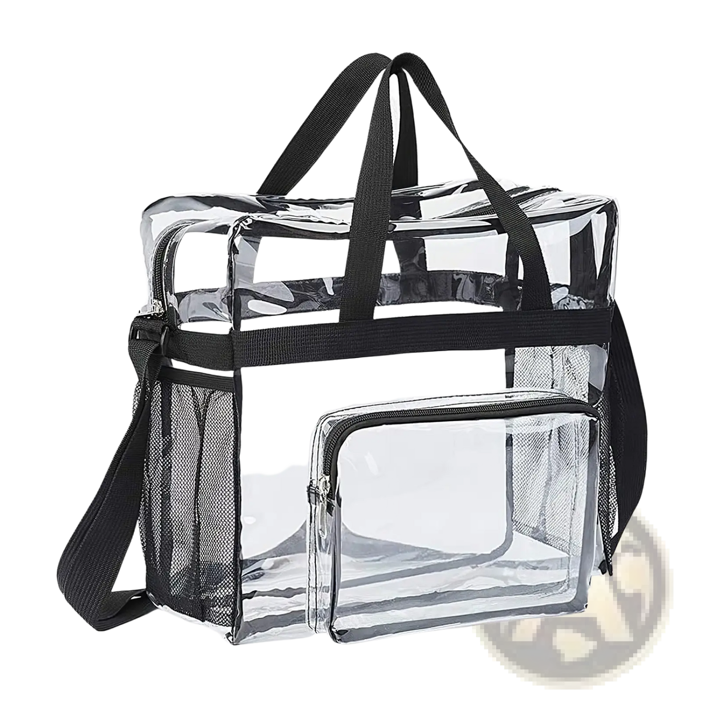Stadium Approved Clear Crossbody Bag with Mesh Pockets
