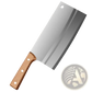 Stainless Steel Chef Knife Cleaver with Wood Handle