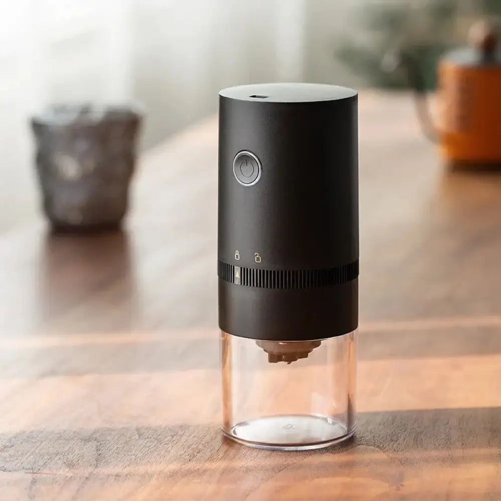Premium Stainless Steel Electric Coffee Grinder with Glass Base