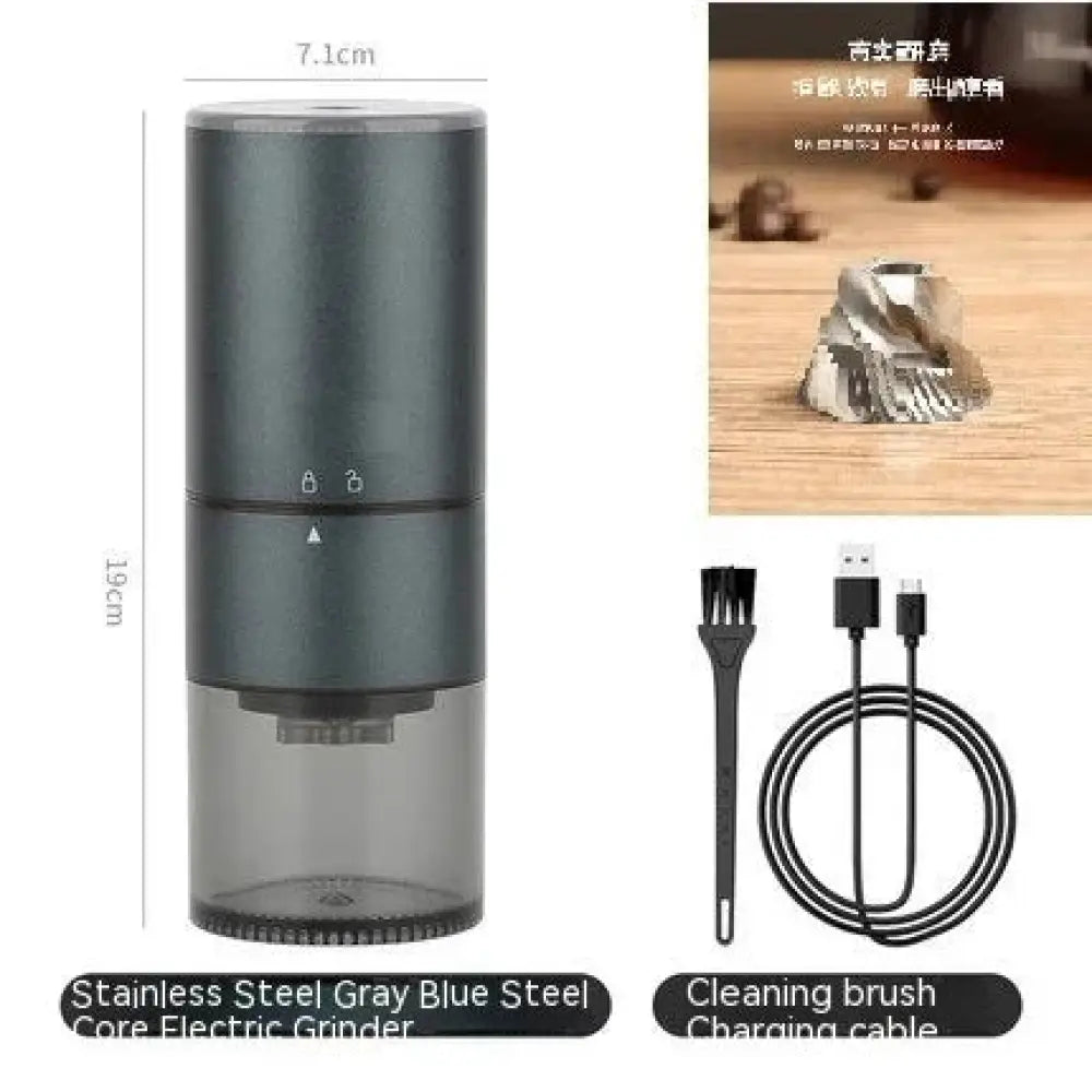 Premium Stainless Steel Electric Coffee Grinder with Glass Base