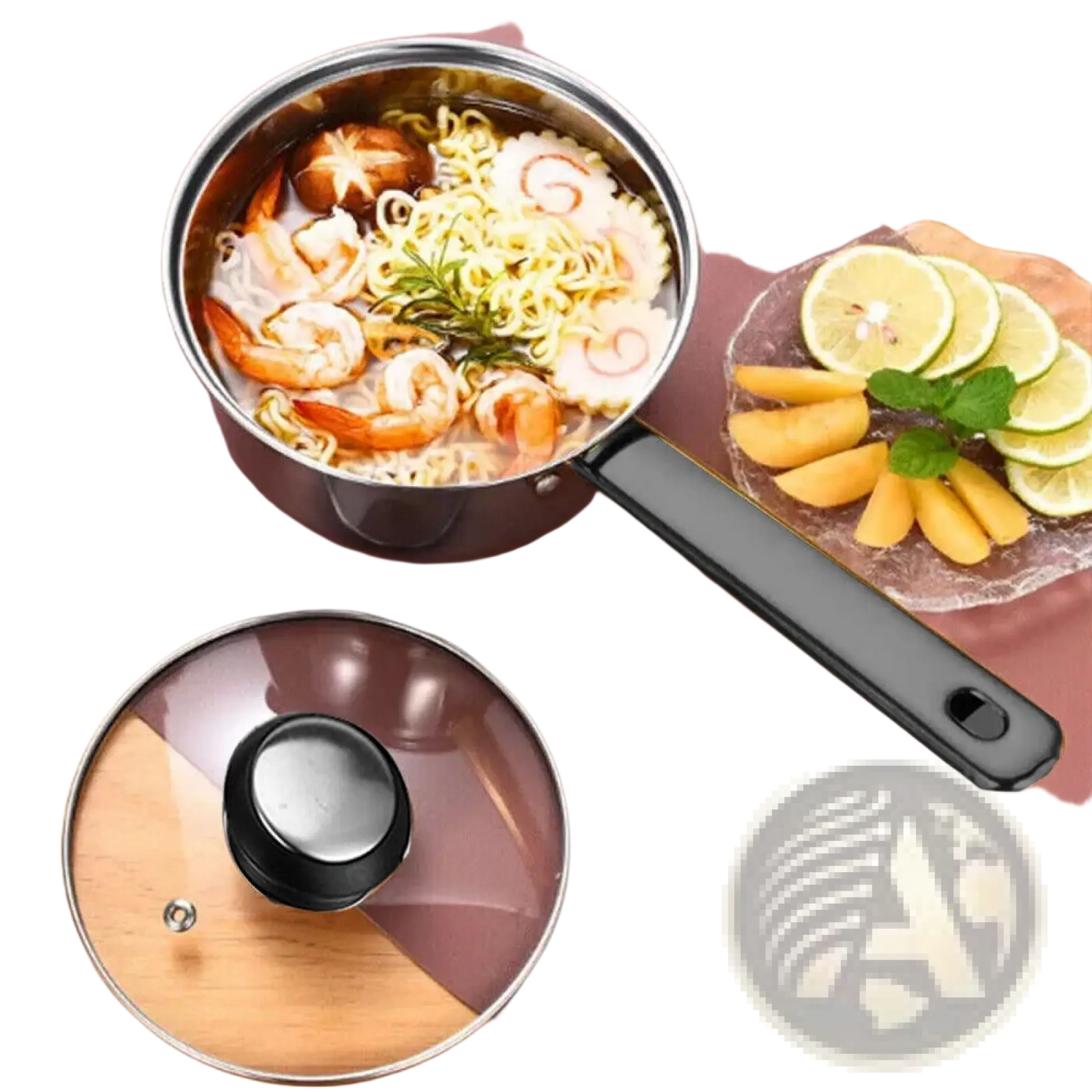 Stainless Steel Cookware Set 12 Piece with Glass Lids