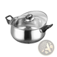 Stainless Steel Cookware Set 12 Piece with Glass Lids