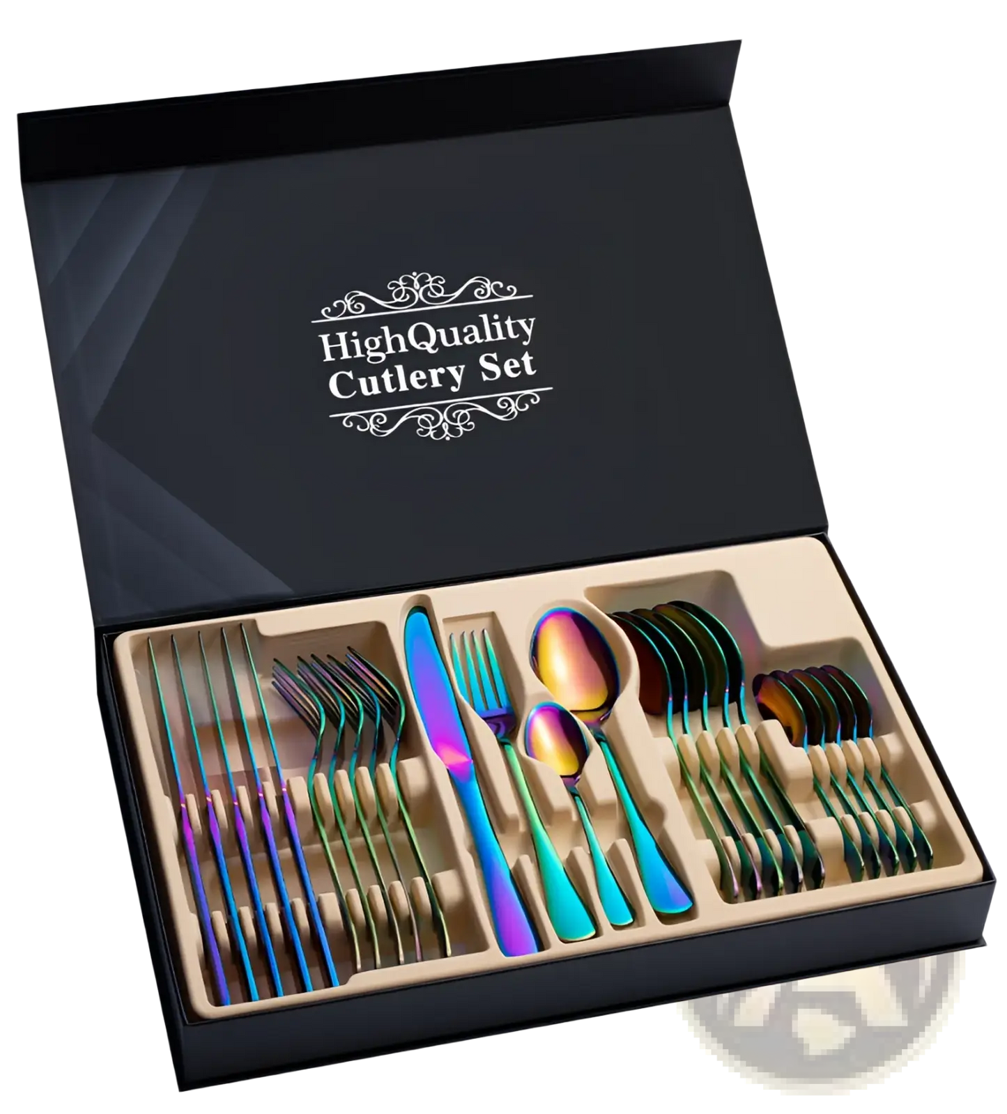 Stainless Steel Cutlery Set 24 Piece Gift Box Mirror Finish