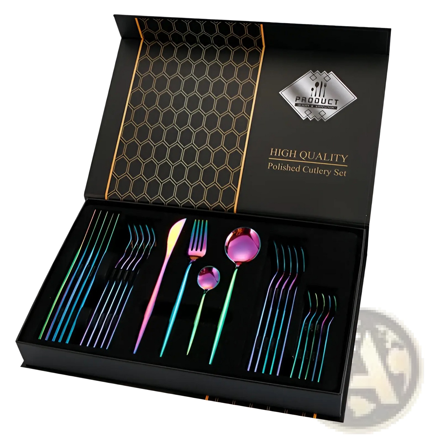 Stainless Steel Cutlery Set 24 Piece Luxury Gift Box