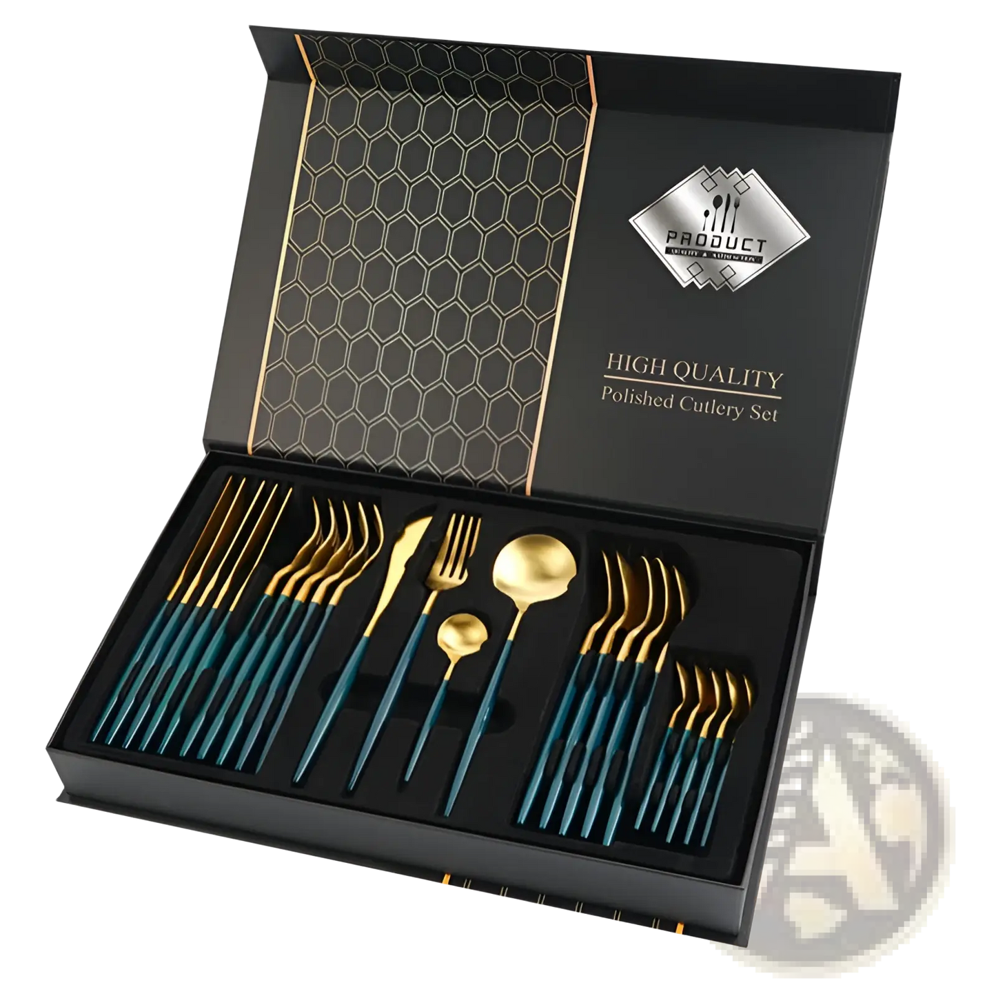 Stainless Steel Cutlery Set 24 Piece Luxury Gift Box