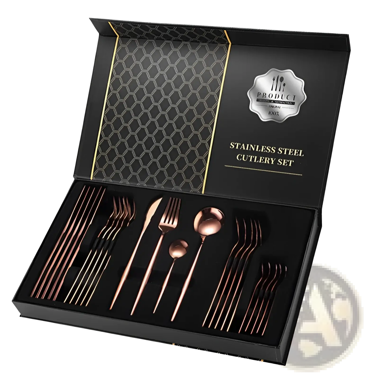 Stainless Steel Cutlery Set 24 Piece Luxury Gift Box