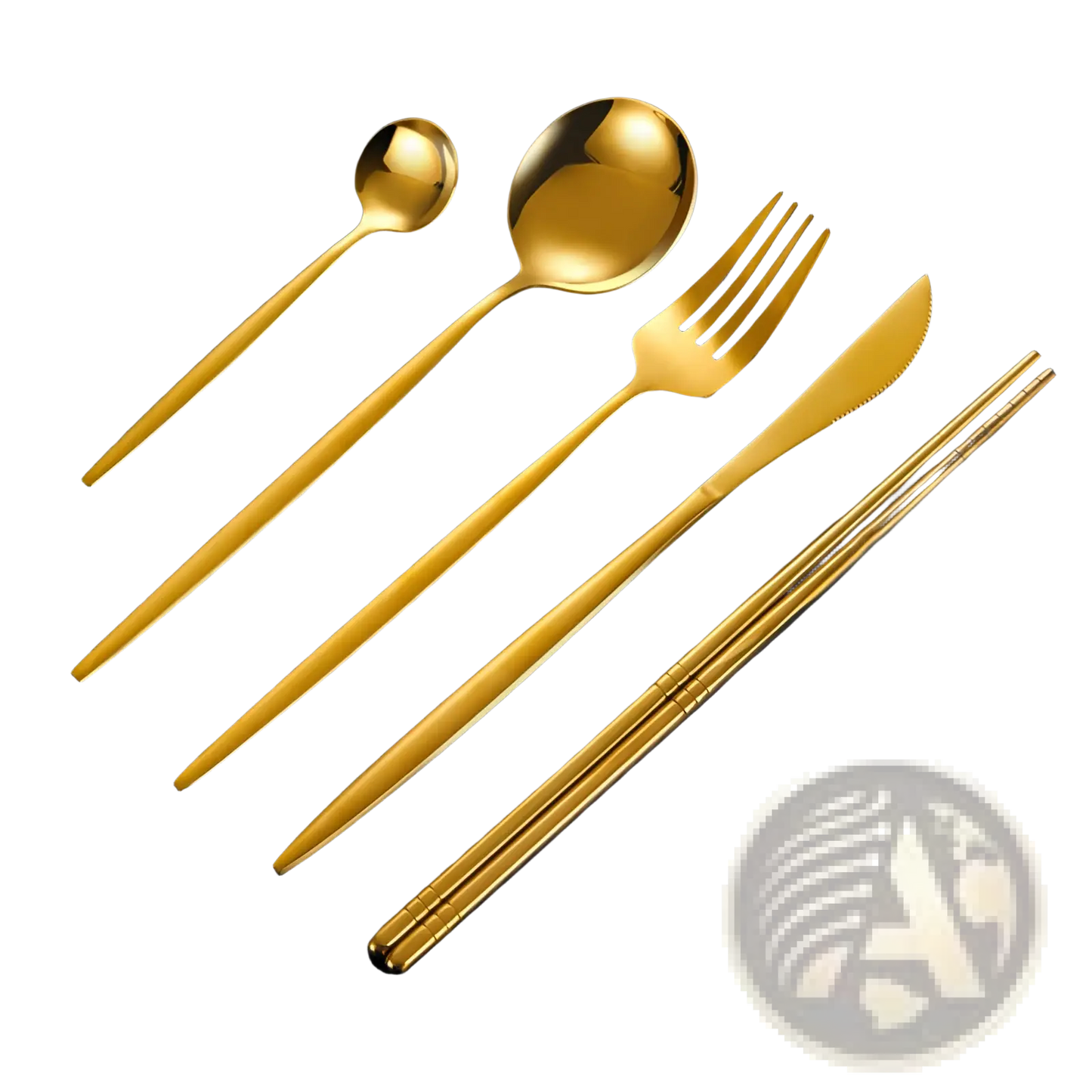 Stainless Steel Cutlery Set with Chopsticks 5pc
