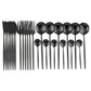 Modern Gold Polished Stainless Steel Flatware Set