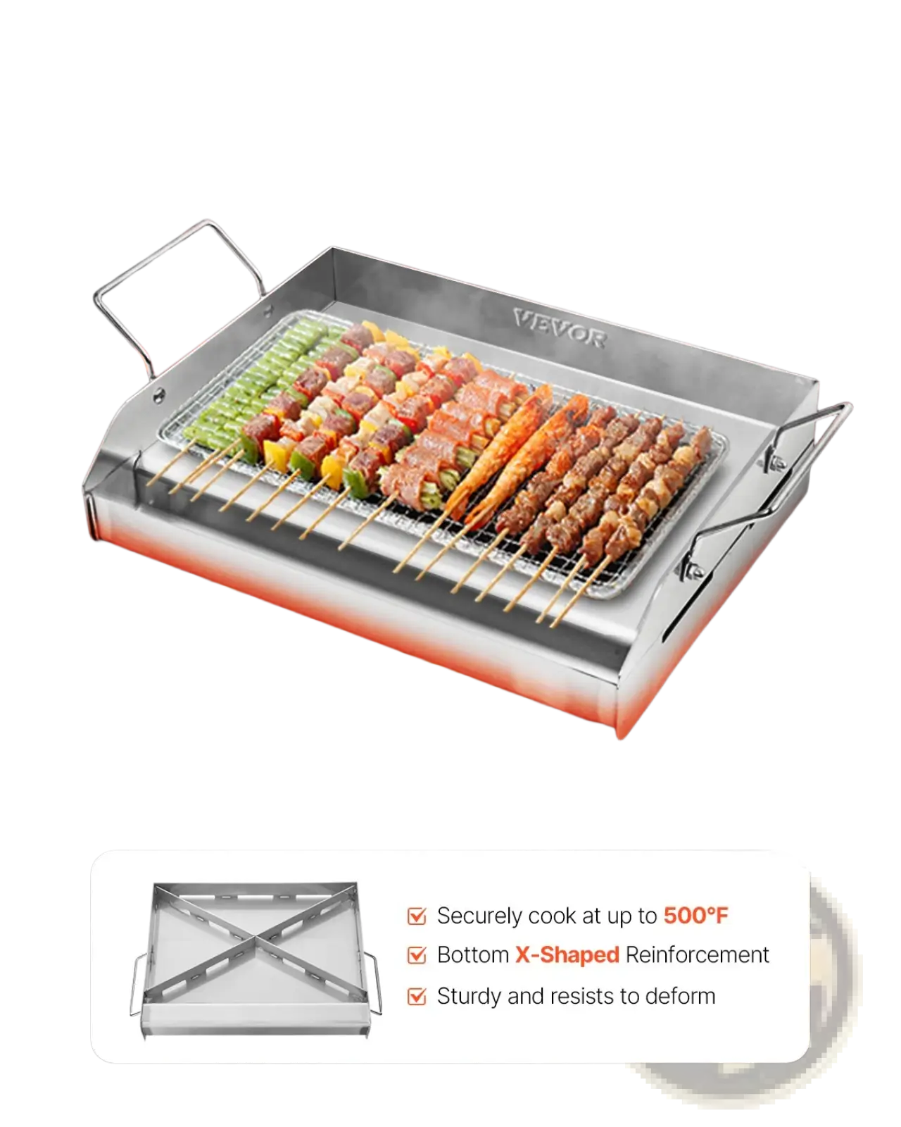 Stainless Steel Flat Top Griddle Bbq Grill Pan