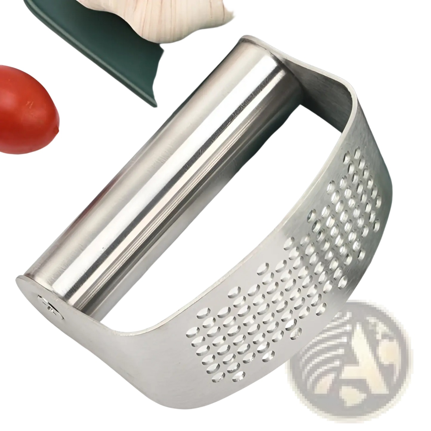 Stainless Steel Garlic Press Curved Masher Utensil