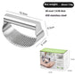 Stainless Steel Garlic Press Curved Masher Utensil