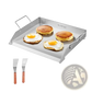 Stainless Steel Griddle 18x16 in Universal Bbq Grill Pan