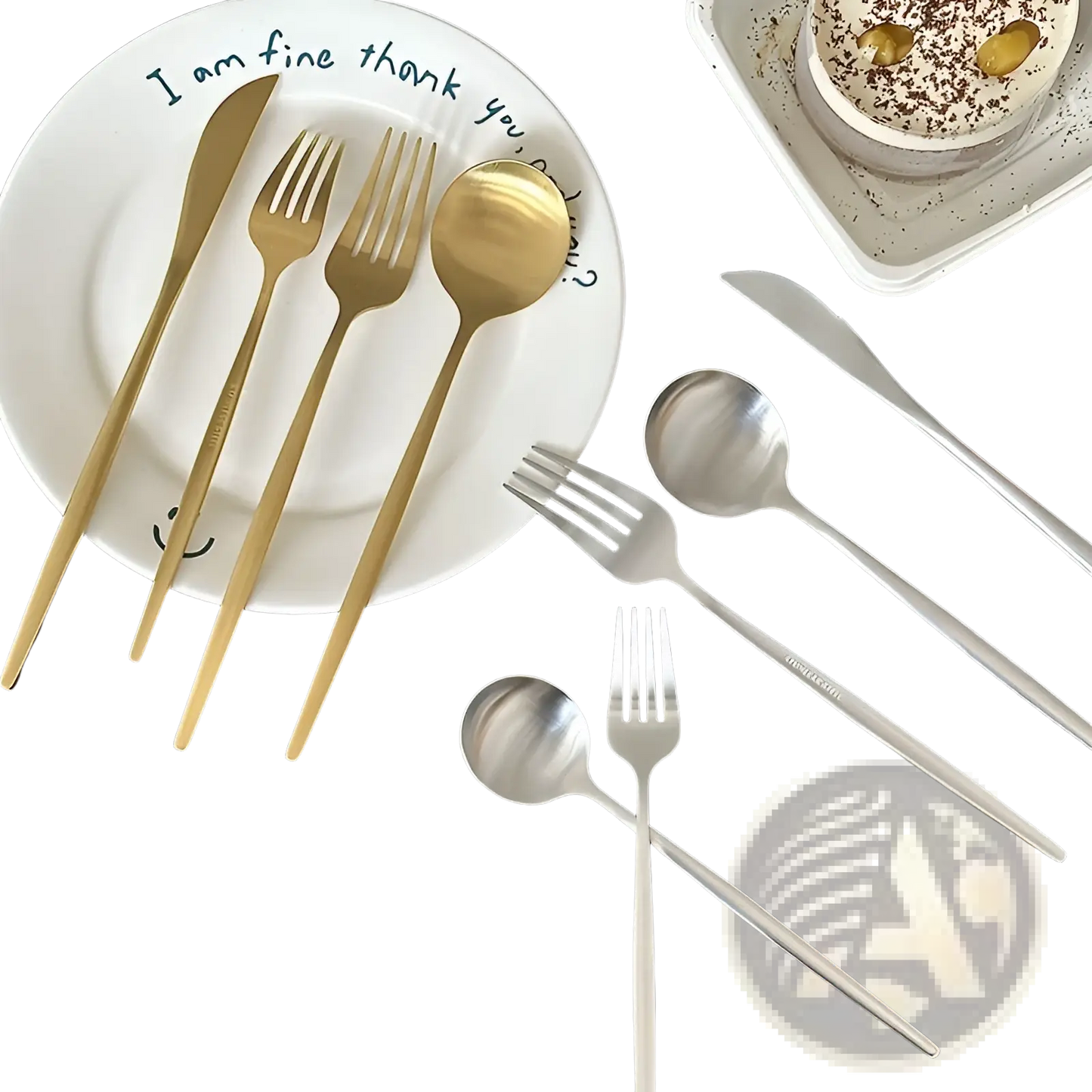 Stainless Steel Matte Cutlery Set Minimalist Flatware