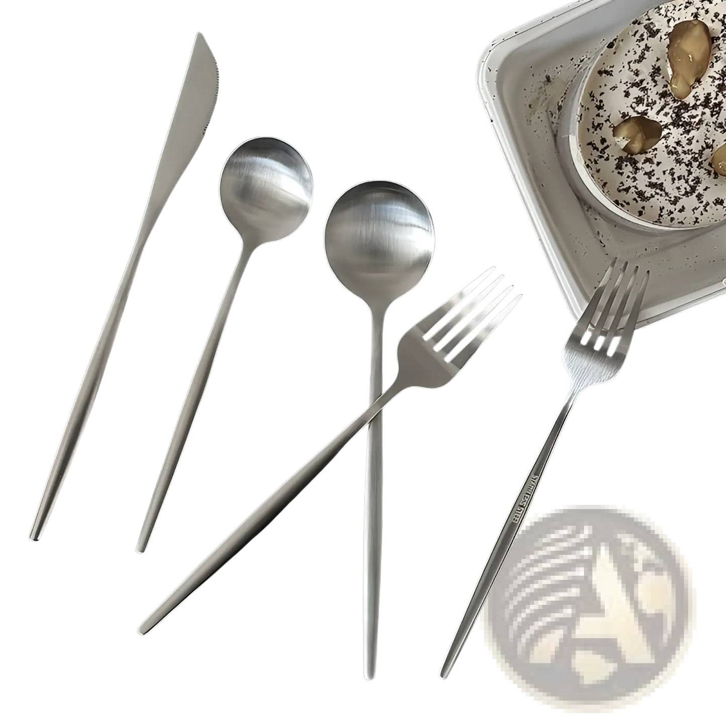 Stainless Steel Matte Cutlery Set Minimalist Flatware