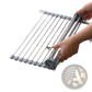 Stainless Steel Roll Up Dish Drying Rack for Sink