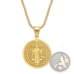 Stainless Steel Saint Benedict Medal Pendant Necklace