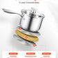 Stainless Steel Saucepan Set 3 Piece Induction Ready