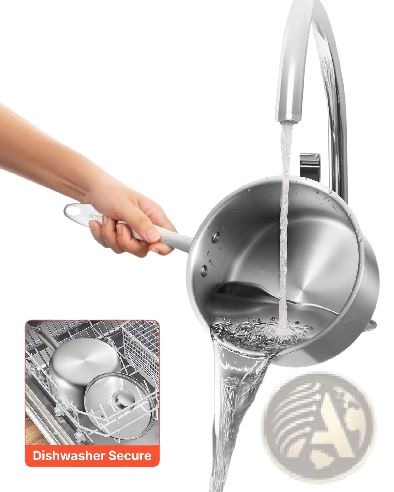 Stainless Steel Saucepan Set 3 Piece Induction Ready