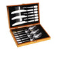 Premium Stainless Steel Steak Cutlery Set in Wooden Box