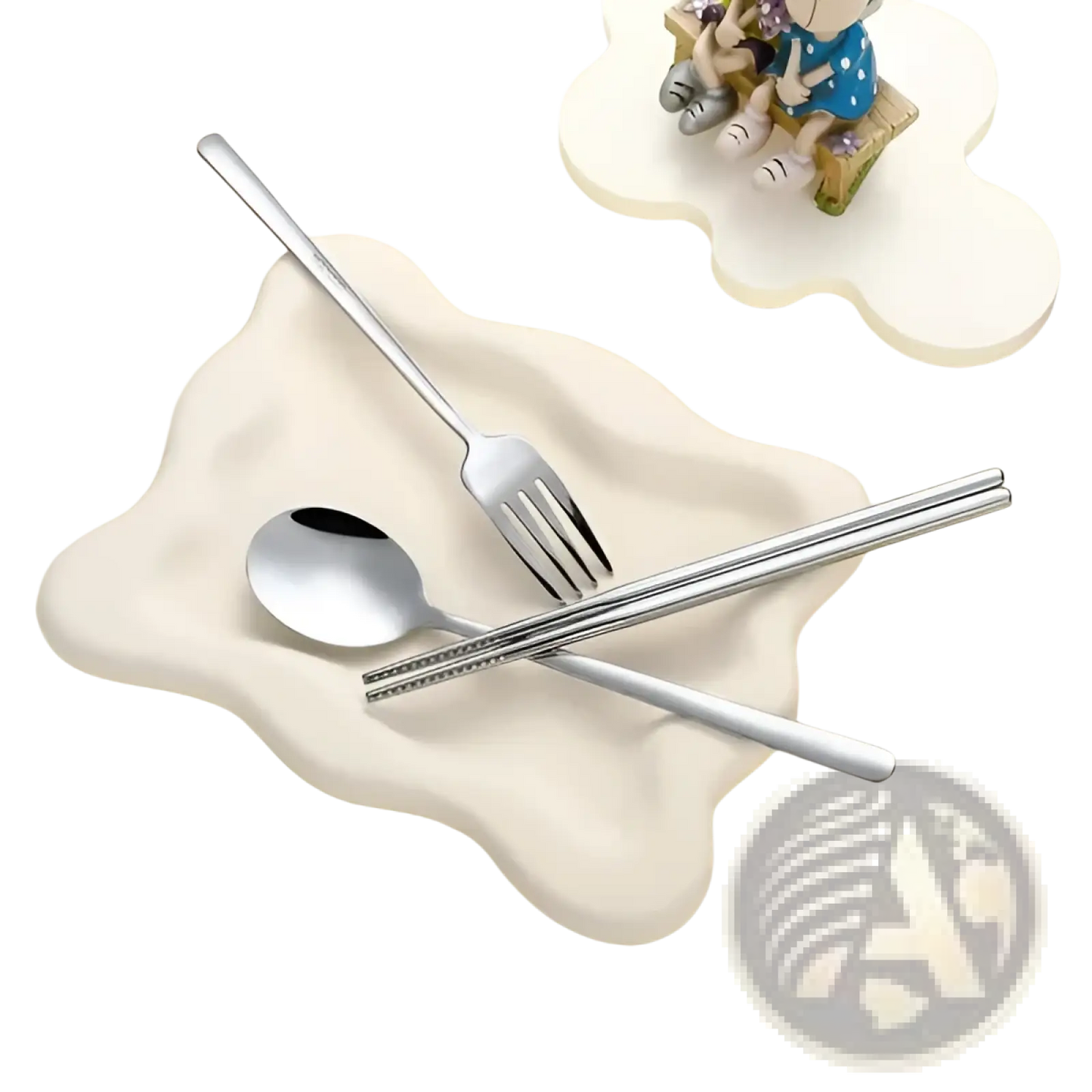 Stainless Steel Travel Cutlery Set with Pink Bow Case