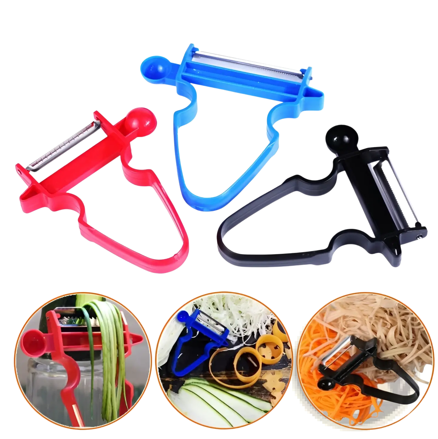 Stainless Steel Vegetable Peeler Set 3 Pack