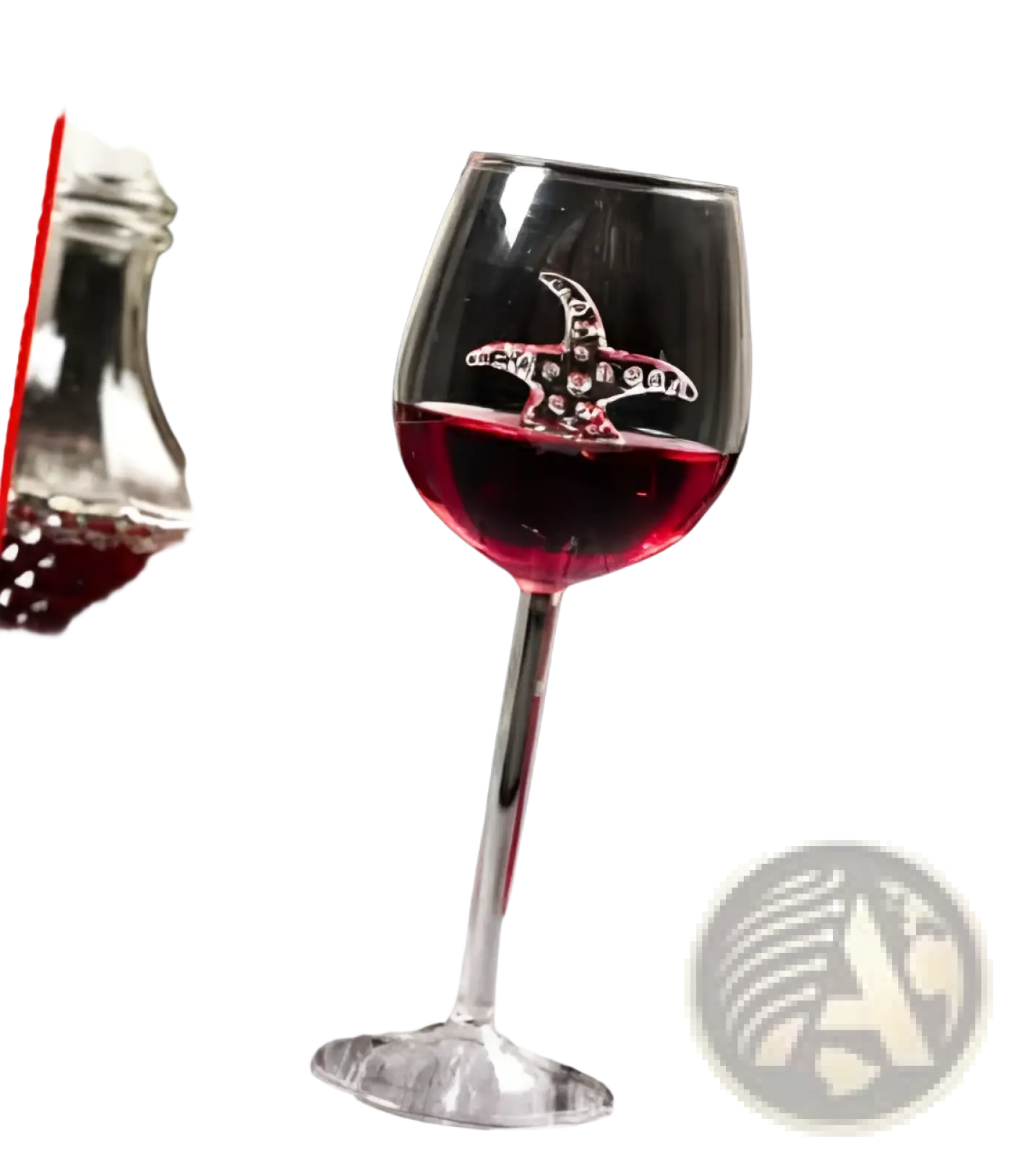 Starfish Sea Horse Crystal Red Wine Glass 400ml