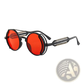 Steampunk Round Sunglasses with Double Spring Legs