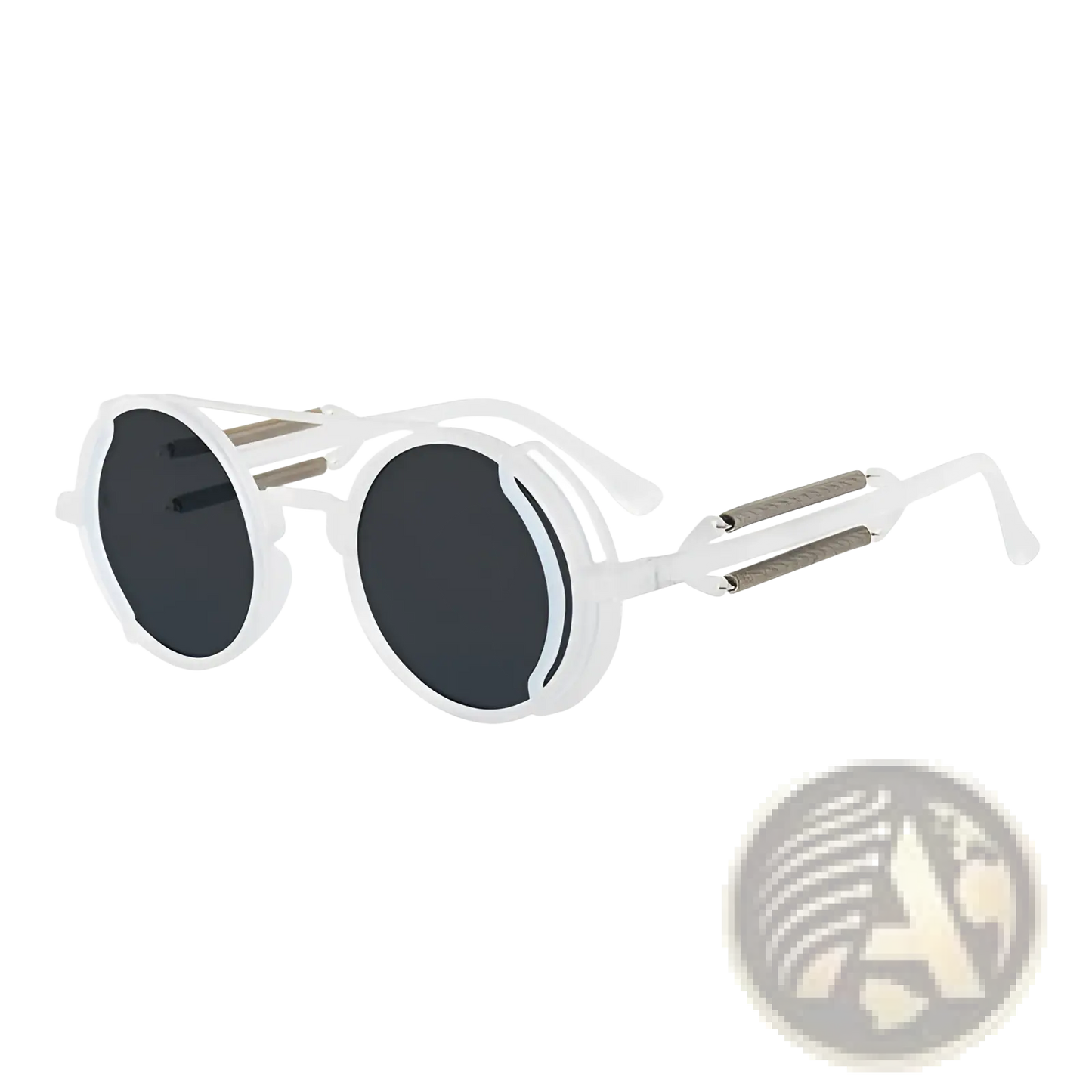 Steampunk Round Sunglasses with Double Spring Legs
