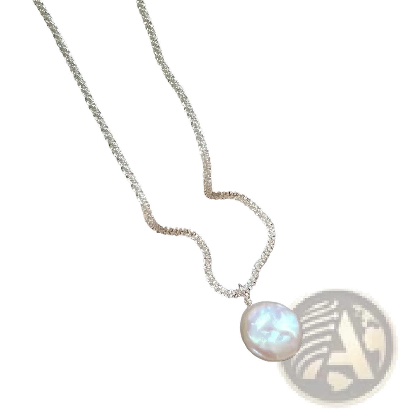Sterling Silver Baroque Pearl Starry Sky Necklace