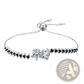 Sterling Silver Zircon Heart Pendant and Bracelet Set