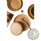 12-Piece Stoneware Dinnerware Sets With Mugs  Microwave & Dishwasher Safe Non-Toxic Dinner Plates Bowls Set  Stackable Matte Glaze Kitchenware For 3