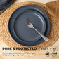 Stoneware Dinnerware Set 12 Piece Matte Gray for 4