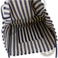 Striped Canvas Tote Bag High Capacity Shoulder Bag