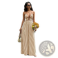 Striped v Neck Tie Back Summer Maxi Dress