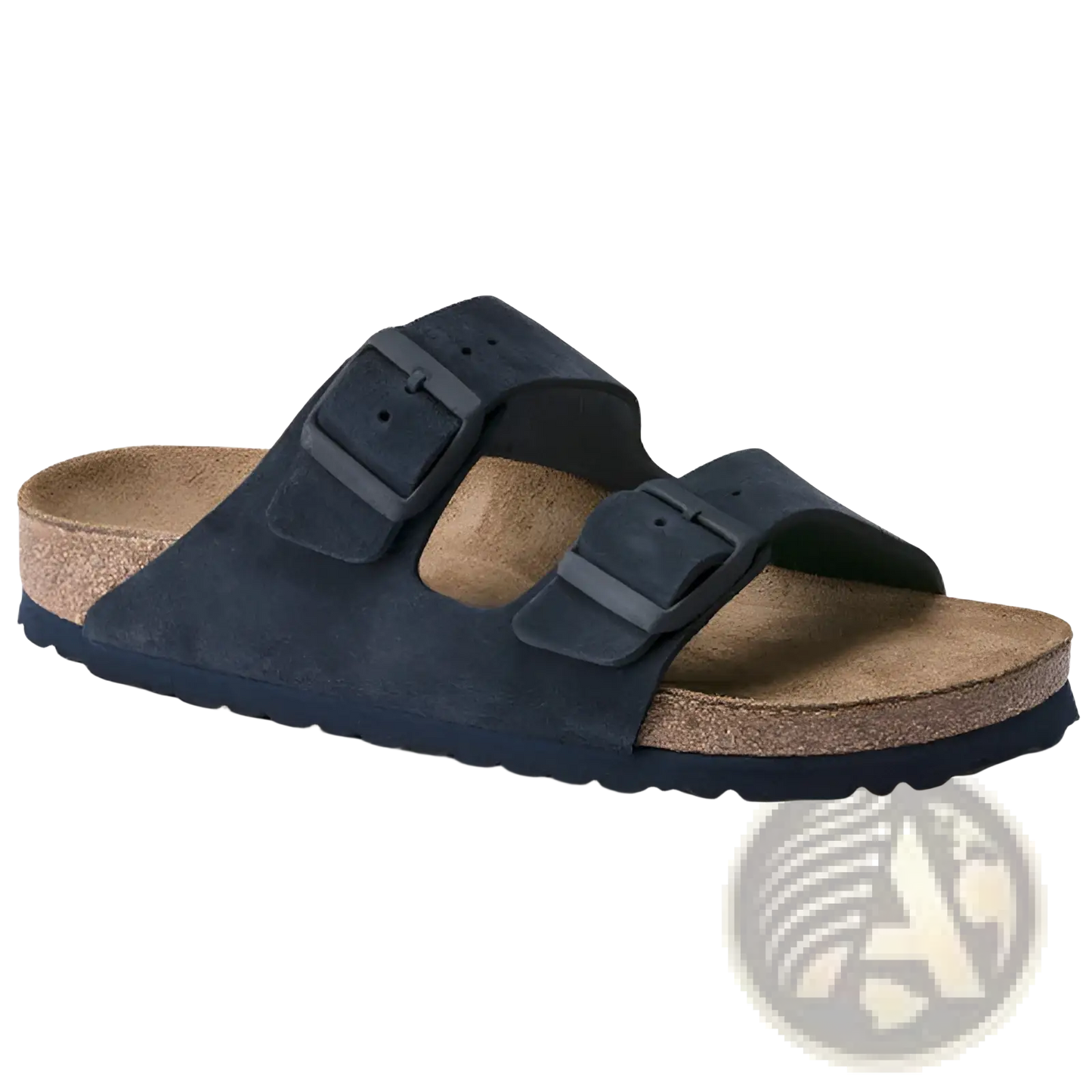 Suede Cork Footbed Sandals with Adjustable Buckles