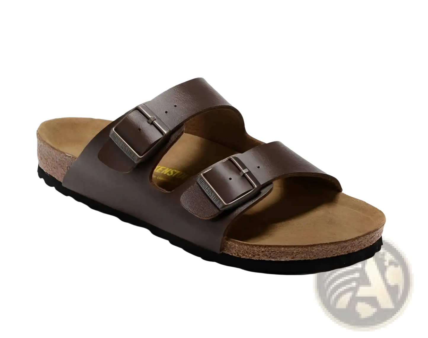 Suede Cork Footbed Sandals with Adjustable Buckles