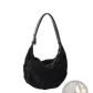 Suede Dumpling Shoulder Bag Slouchy Crossbody Hobo