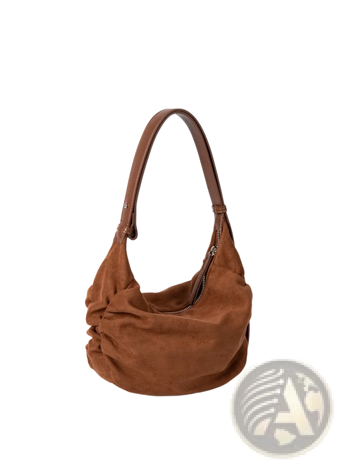 Suede Dumpling Shoulder Bag Slouchy Crossbody Hobo