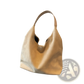 Suede Hobo Tote Bag with Matching Pouch for Women