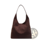 Suede Hobo Tote Bag with Matching Pouch for Women