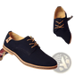 Suede Oxford Shoes Men's Lace Up Leather Flats