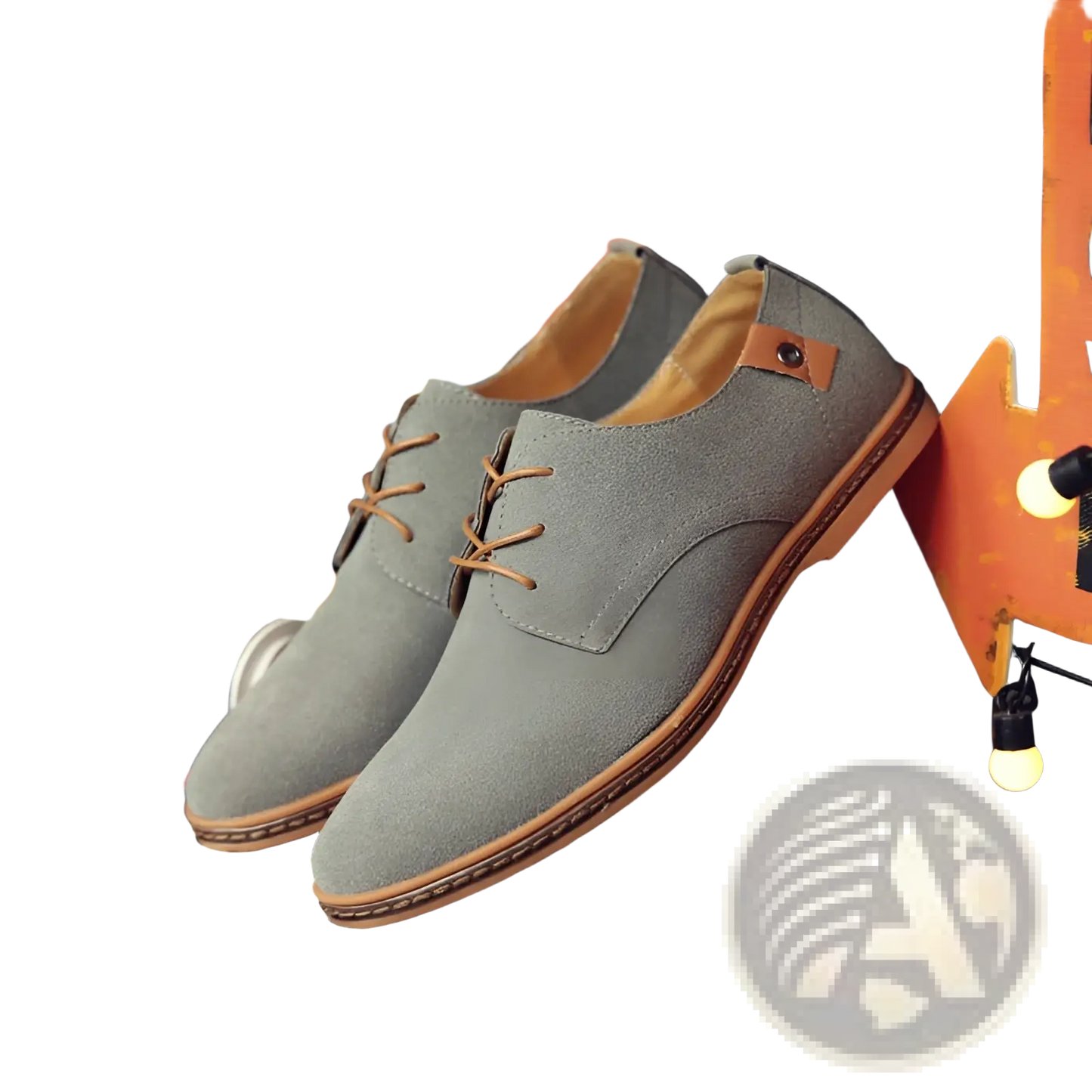 Suede Oxford Shoes Men's Lace Up Leather Flats