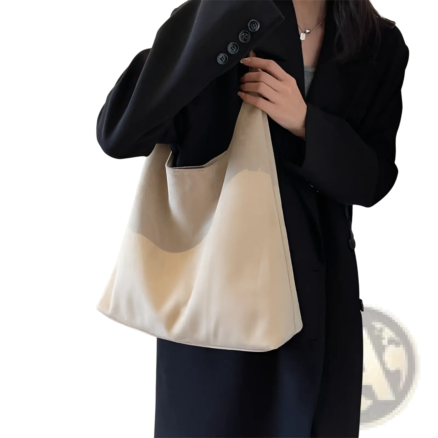 Suede Shoulder Bag Large Capacity Slouchy Tote Bag