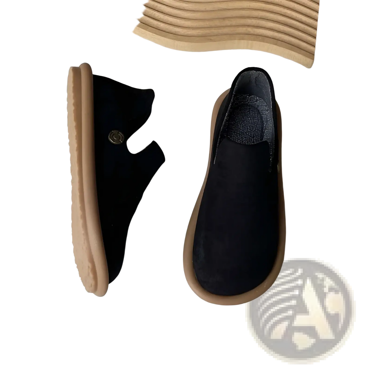 Suede Slip on Vintage British Style Low Heel Pumps