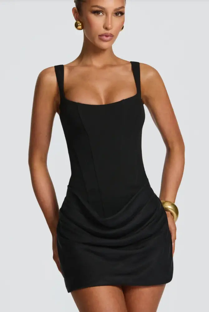 Ruched Corset Sleeveless Mini Party Dress