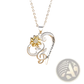 You are my Sunshine Sunflower Heart Pendant Necklace