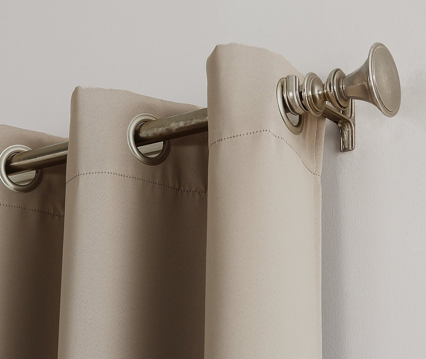 Sun Zero Easton Blackout Energy Efficient Curtain Panel, 40" x 63", Stone